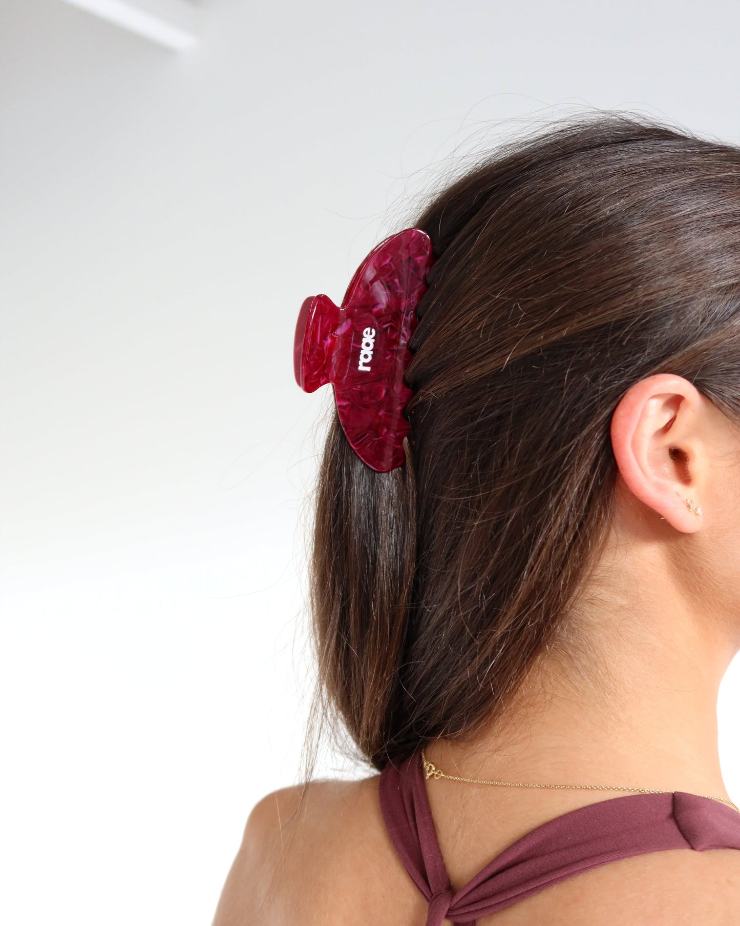 Burgundy Claw Clip