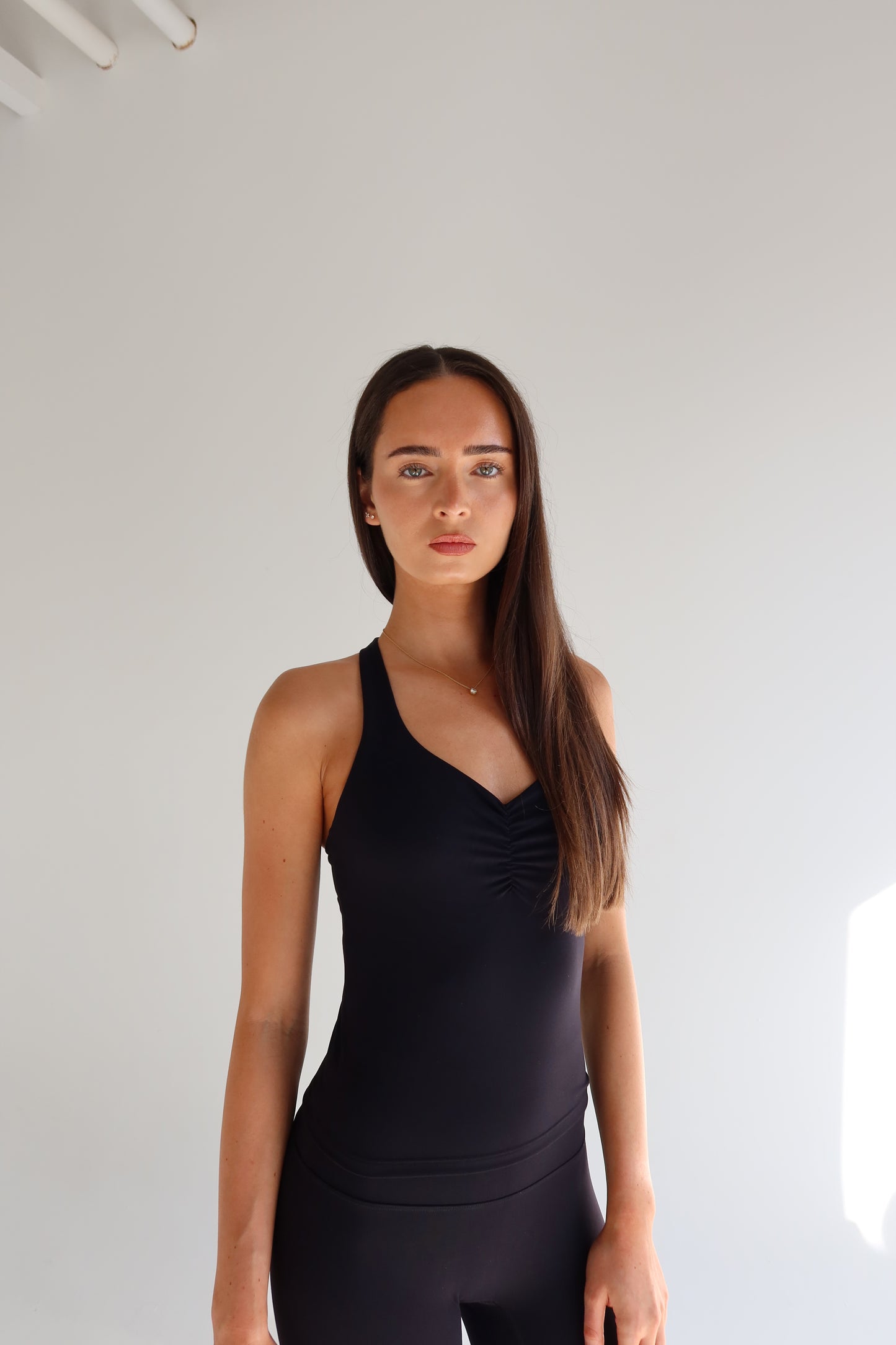 Black Sculpt Scrunch Top
