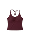 Burgundy Sculpt Scrunch Top