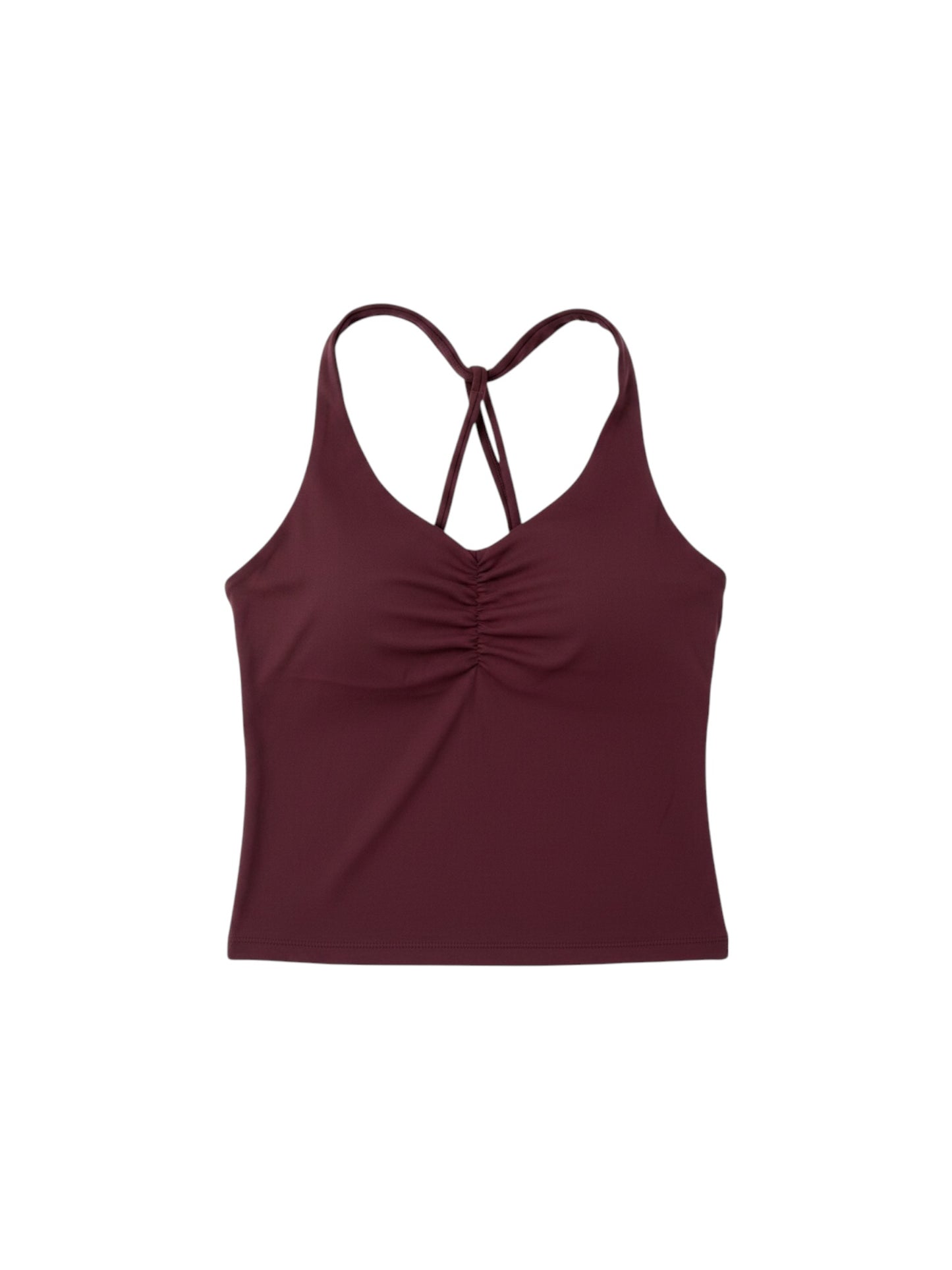 Burgundy Sculpt Scrunch Top