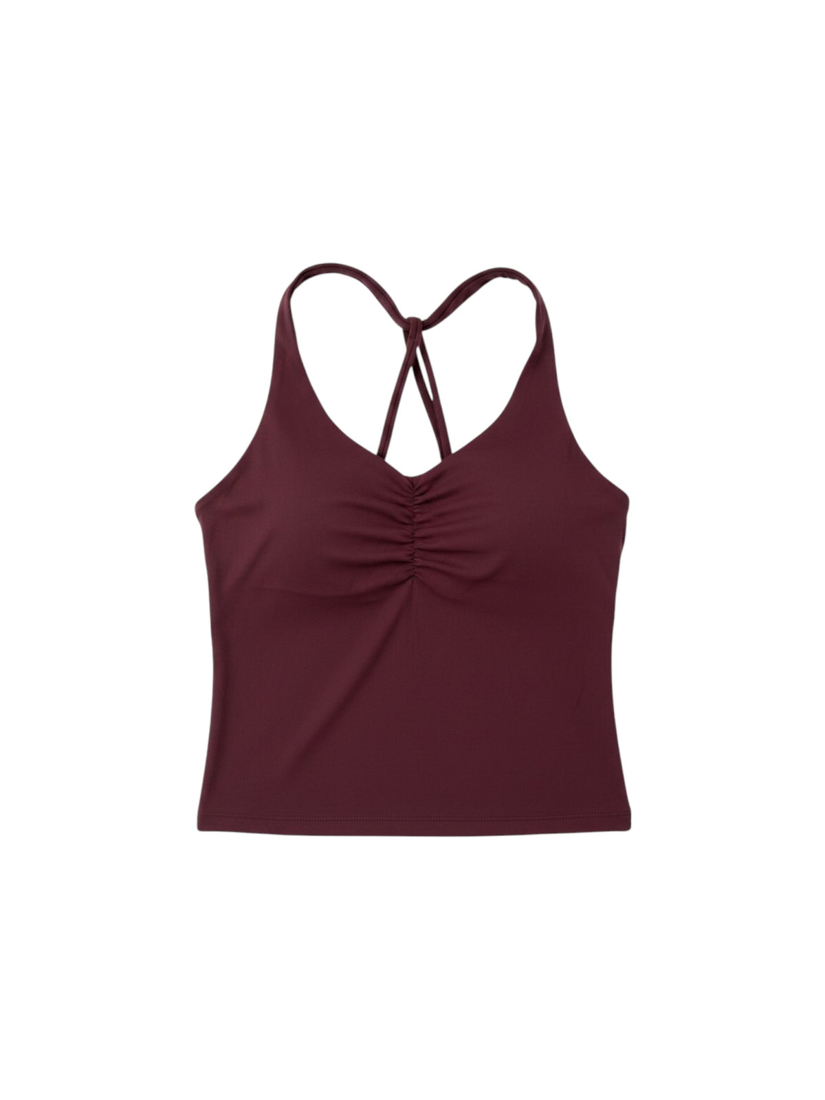 Burgundy Sculpt Scrunch Top