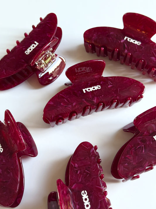 Burgundy Claw Clip