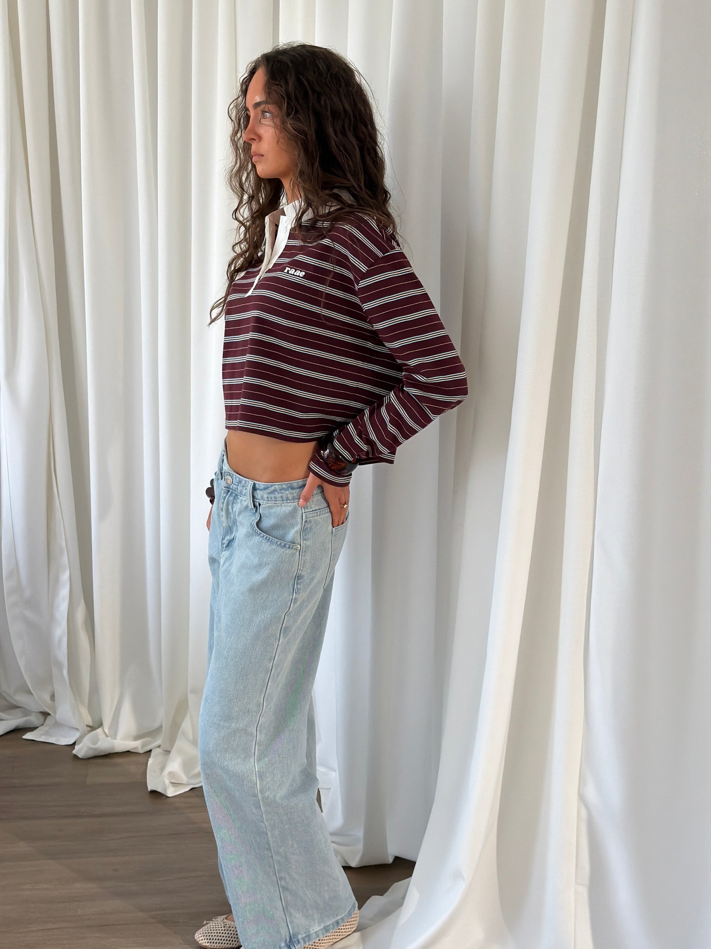 Rugby Top in Deep Burgundy